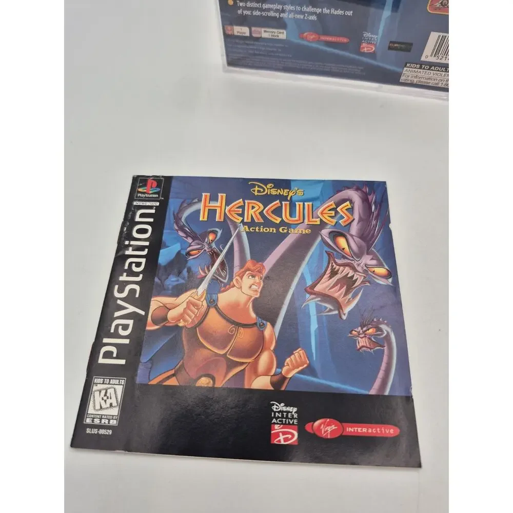 Disney Hercules (PlayStation 1, 1997) CIB Complete w/ Registrat Card Tested READ